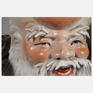 Riesige Jingdezhen-Propagandafigur „Shoulao mit dem Pfirsich der Unsterblichkeit“