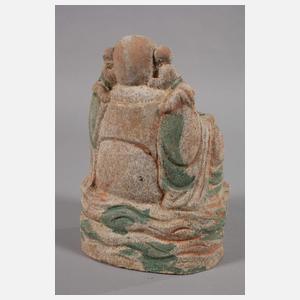 Budai mit spielenden Kindern