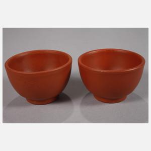 Yixing-Hühnerkopfkanne und Paar Koppchen