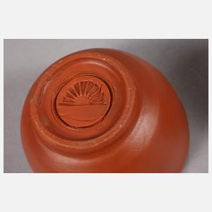 Yixing-Hühnerkopfkanne und Paar Koppchen