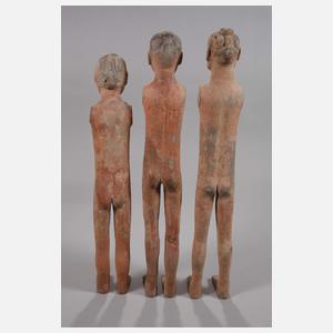 Drei Eunuchen-Figuren