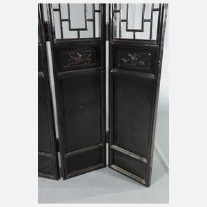 4-teiliger PINGFENG-Stellschirm mit Rechteckmuster