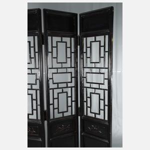 4-teiliger PINGFENG-Stellschirm mit Rechteckmuster