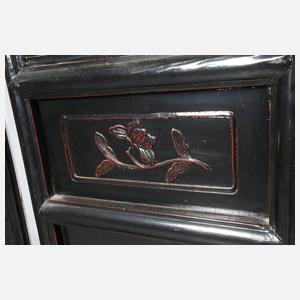 4-teiliger PINGFENG-Stellschirm mit Rechteckmuster