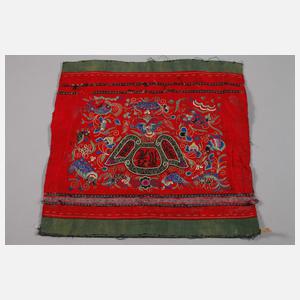 Drei bestickte Qing-Abzeichen