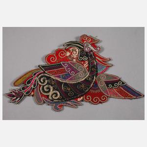 Drei bestickte Qing-Abzeichen