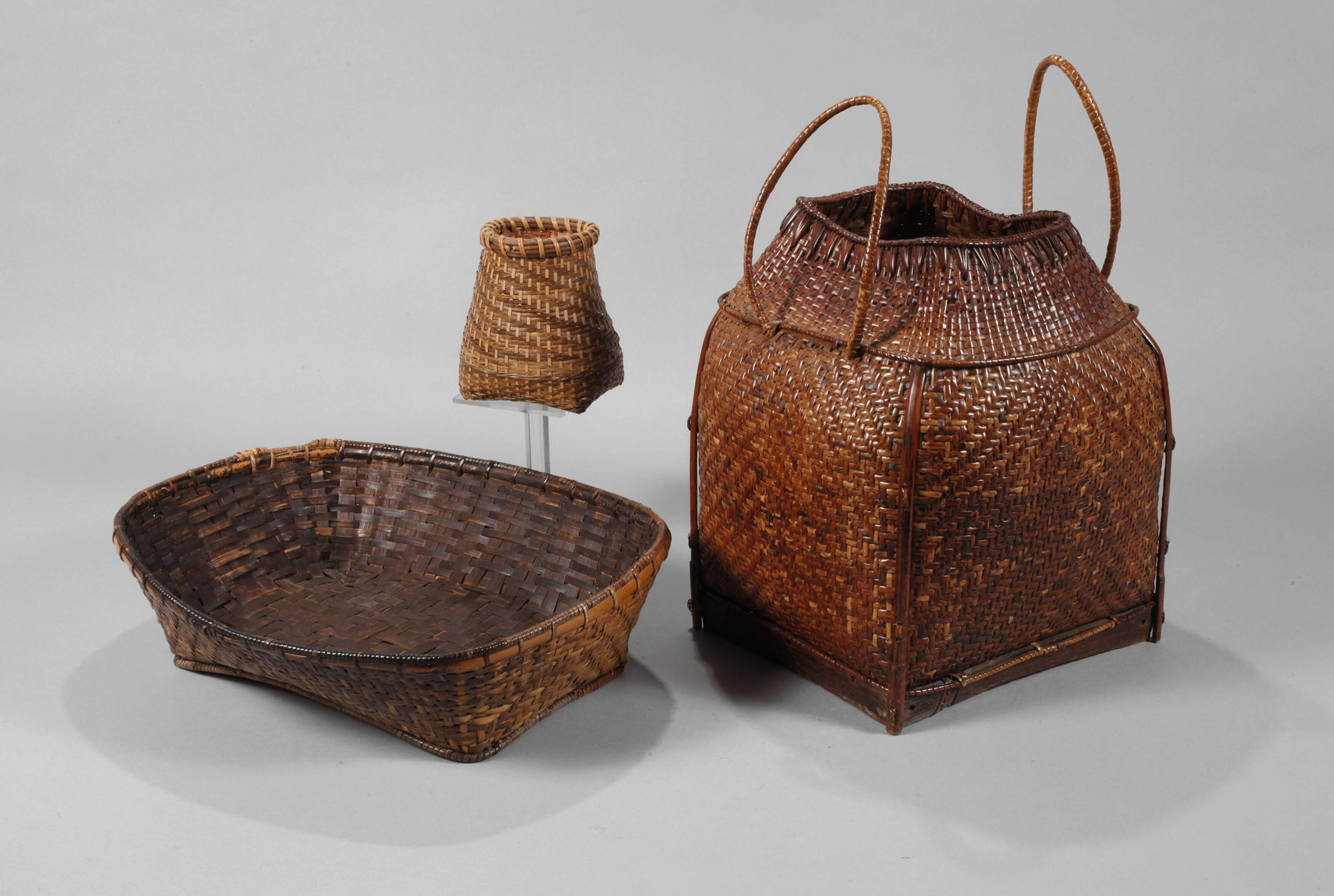 Tragekorb, Flachkorb und Reusentasche