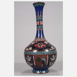 Paar seltene Nagoya-Cloisonné-Vasen Namikawa Yasuyuki