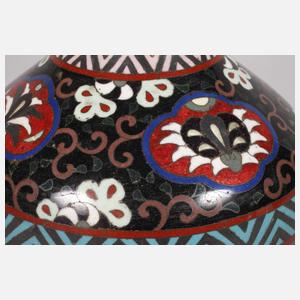 Paar seltene Nagoya-Cloisonné-Vasen Namikawa Yasuyuki
