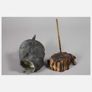 Bronzekopf des Buddha Shakyamuni