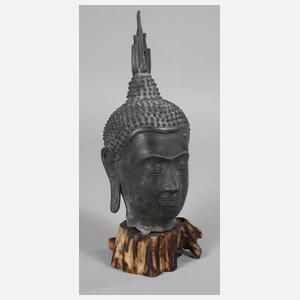 Bronzekopf des Buddha Shakyamuni