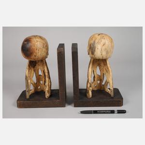 Paar außergewöhnliche Buchstützen