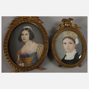 Konvolut Miniaturportraits