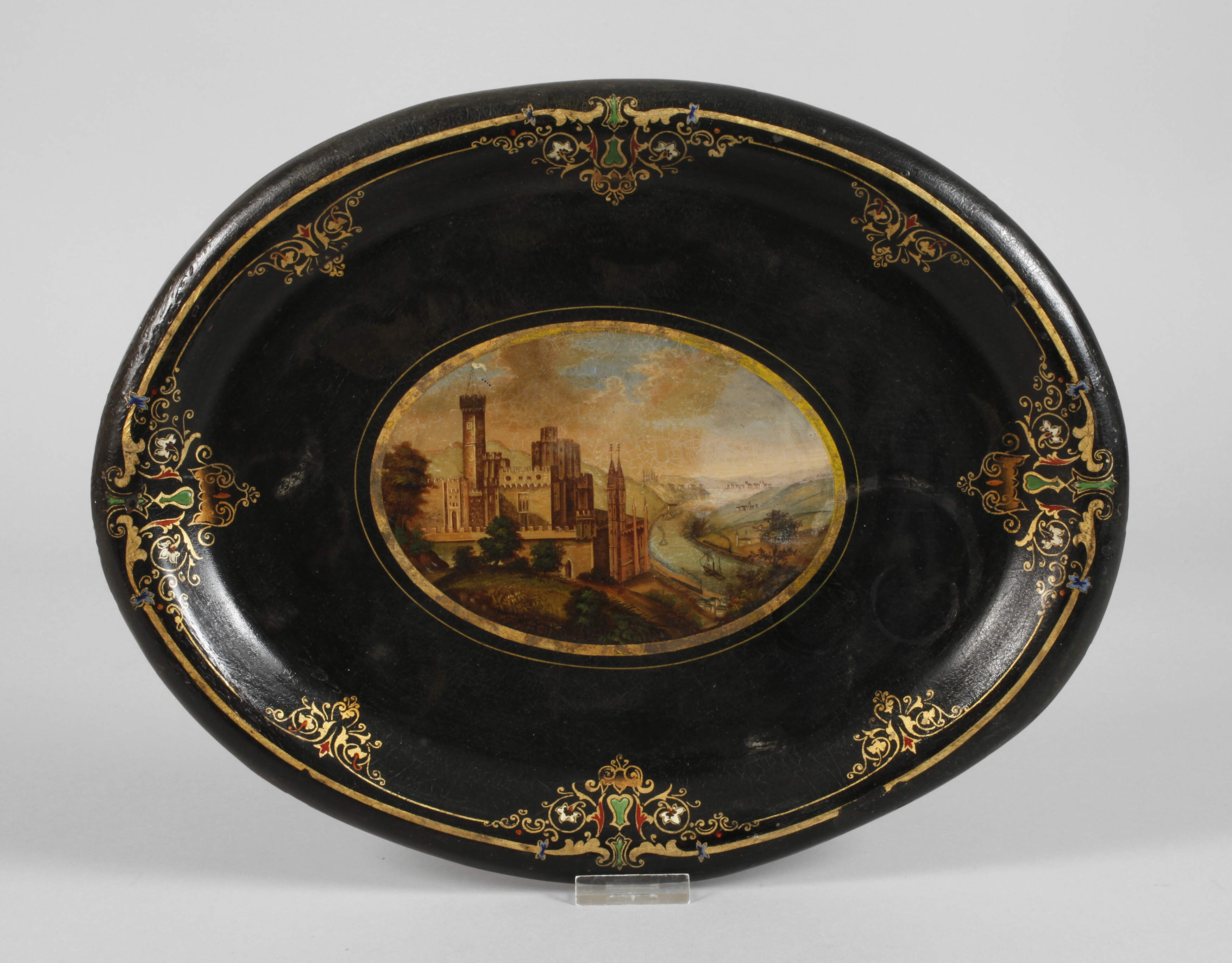 Tablett mit Ansicht Schloss Stolzenfels