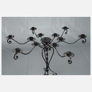 Großer schmiedeeiserner Gartenleuchter