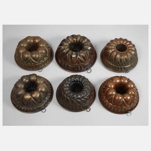 Konvolut Kupferbackformen