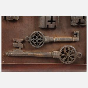 Sammlung historischer Schlüssel