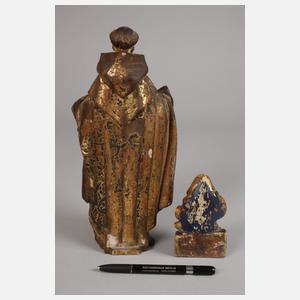 Zwei geschnitzte Heiligenfiguren