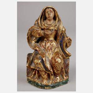 Zwei geschnitzte Heiligenfiguren