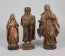 Drei geschnitzte Heiligenfiguren