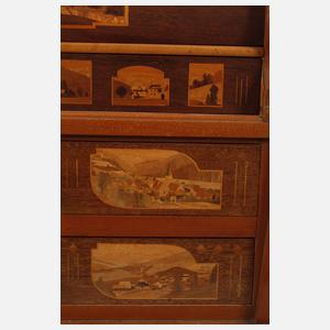 Feiner Rollsekretär als Miniaturmöbel