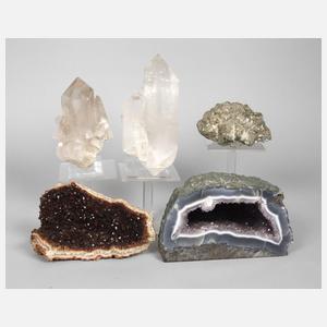 Konvolut repräsentative Mineralienstufen