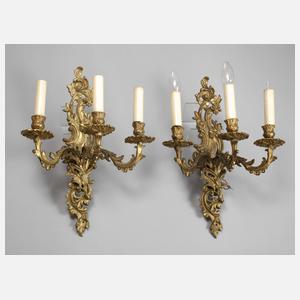 Paar große Wandappliken