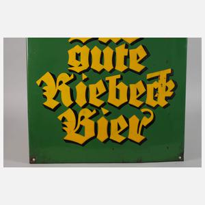 Emailleschild Riebeck