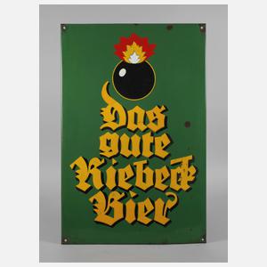 Emailleschild Riebeck