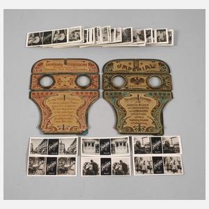 Zwei Stereoskopbetrachter Imperial