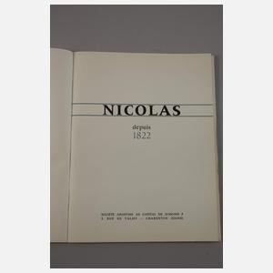 Zwei Weinkataloge Etablissements Nicolas