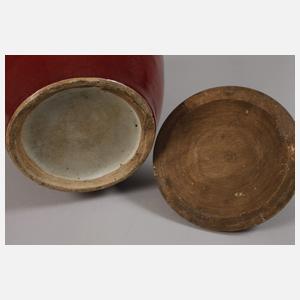 Deckelvase Sang de Boeuf