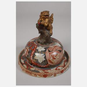 Paar Deckelvasen Imari