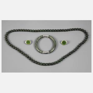 Konvolut Jadeschmuck