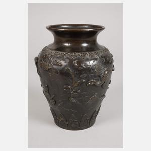 Paar Bronzevasen Japan