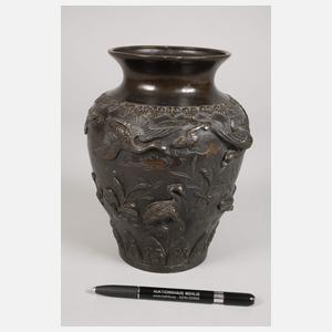 Paar Bronzevasen Japan