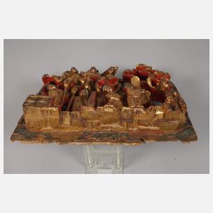 Beschnitzte Reliefplatte