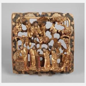 Beschnitzte Reliefplatte