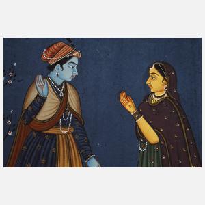 Zwei indopersische Buchmalereien