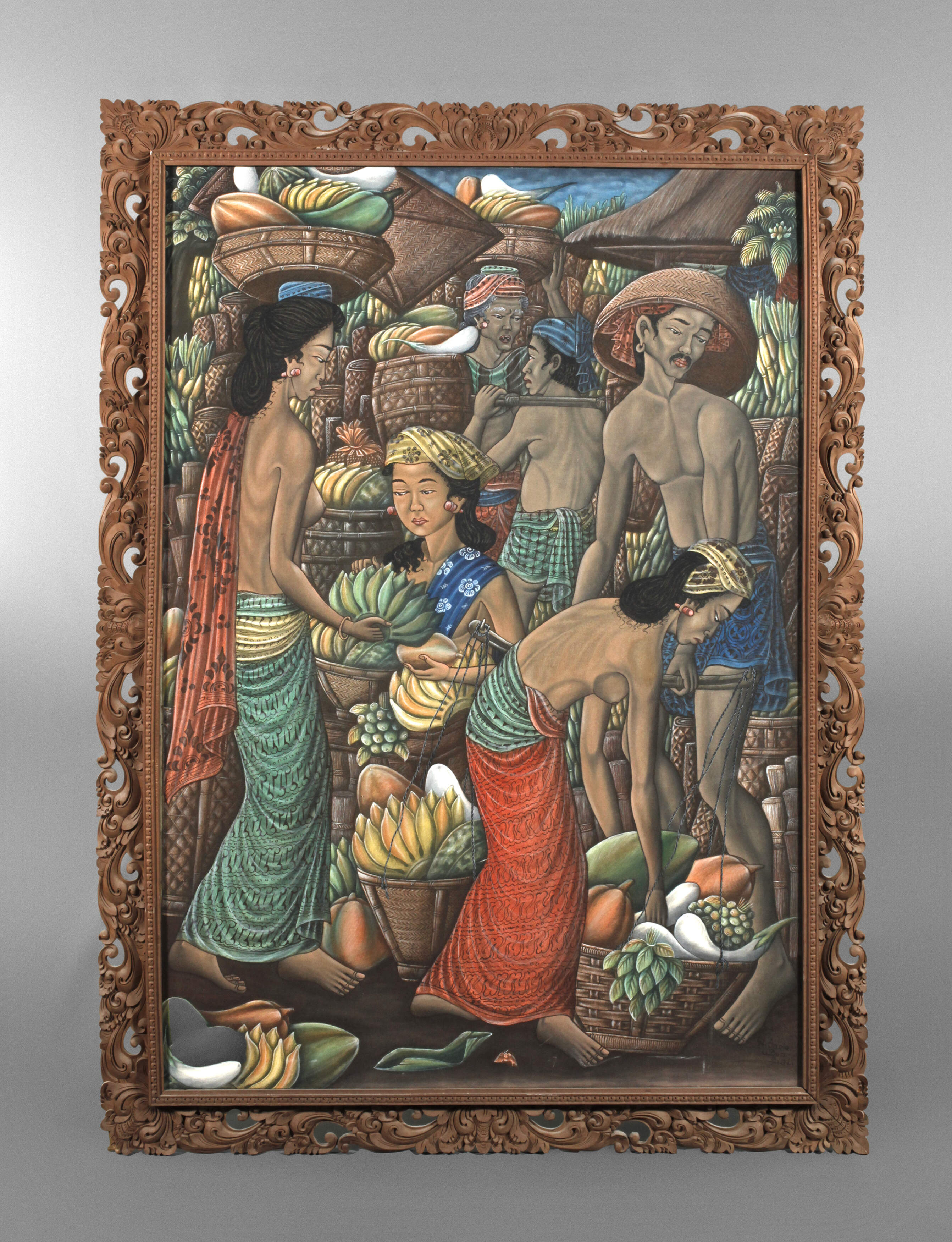 Großformatige Marktszene Wayan Sadia