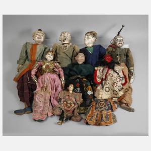 Konvolut historische Marionetten