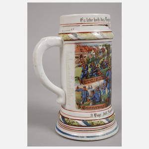 Zwei Reservistenkrüge "Wrede" Würzburg