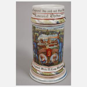 Zwei Reservistenkrüge "Wrede" Würzburg