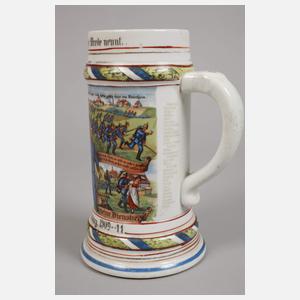 Zwei Reservistenkrüge "Wrede" Würzburg