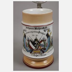 Zwei Reservistenkrüge "Wrede" Würzburg