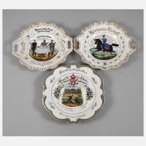 Drei Reservistenteller Berlin und Metz