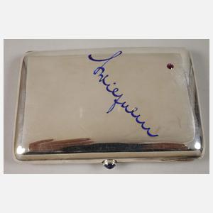 Silber Zigarettenetui Wilhelm