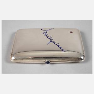 Silber Zigarettenetui Wilhelm