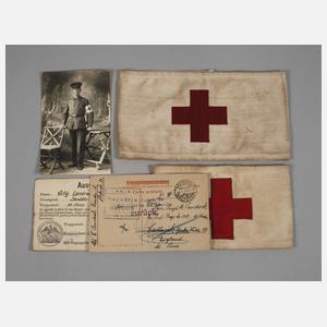 Zwei Armbinden Rotes Kreuz