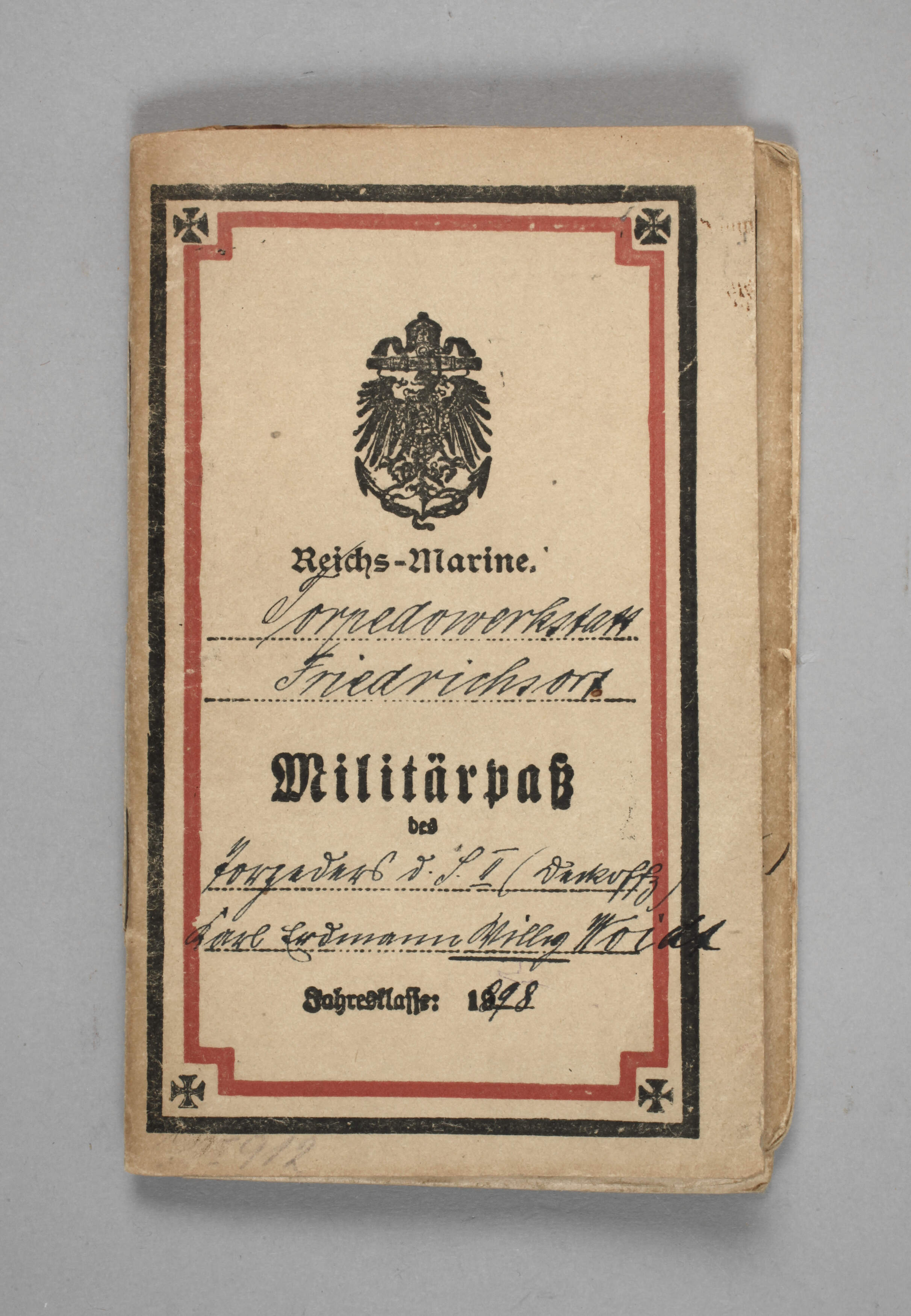 Militärpass Reichsmarine